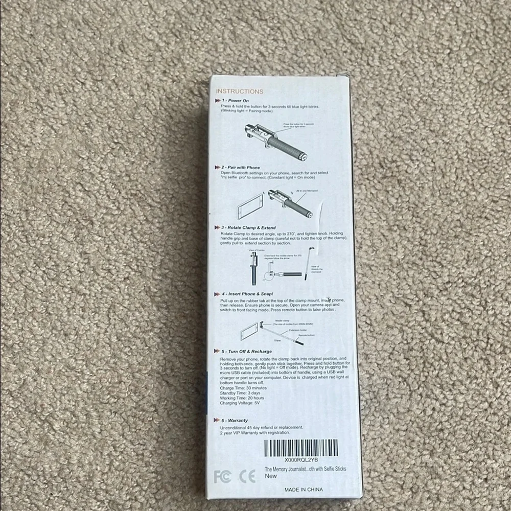 Bluetooth Selfie Stick - Blue